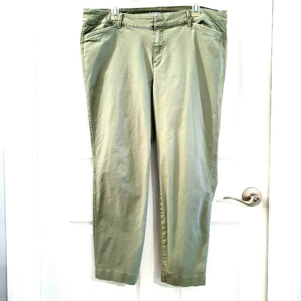 OLD NAVY PIXIE 16 Green Chino Above Ankle Pants